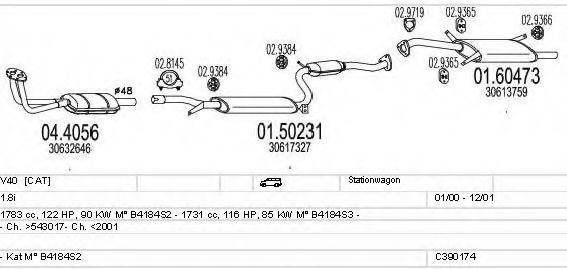MTS C390174003263 Exhaust System